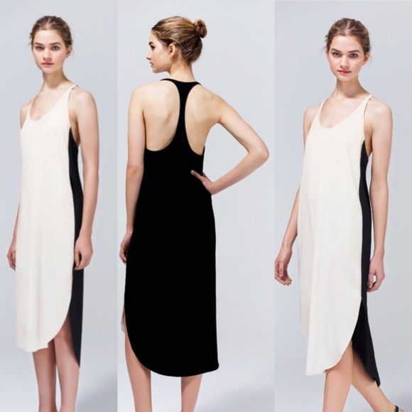 Aritzia Dresses & Skirts - Aritzia Wilfred Colonne Racerback Midi Curved Hem